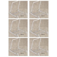 (6) LARGE Clear Acrylic Adjustable Display Bowl Plate Tile Stand 28-1636 SIX PAK   162367146187